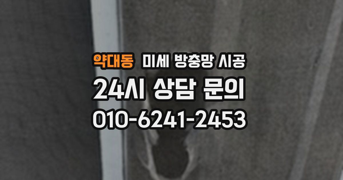 약대동 미세 방충망 시공