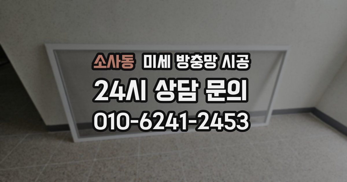 소사동 미세 방충망 시공