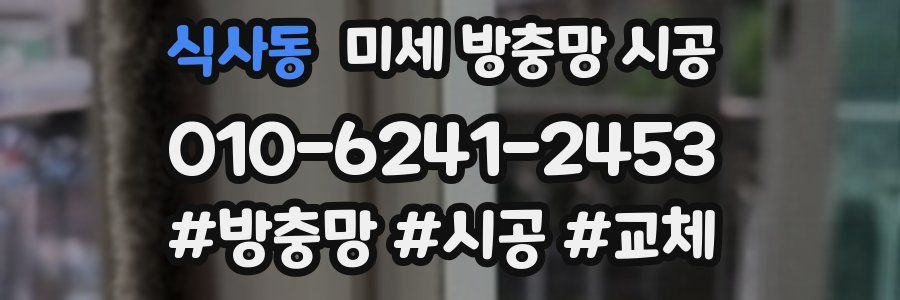 식사동 미세 방충망 시공