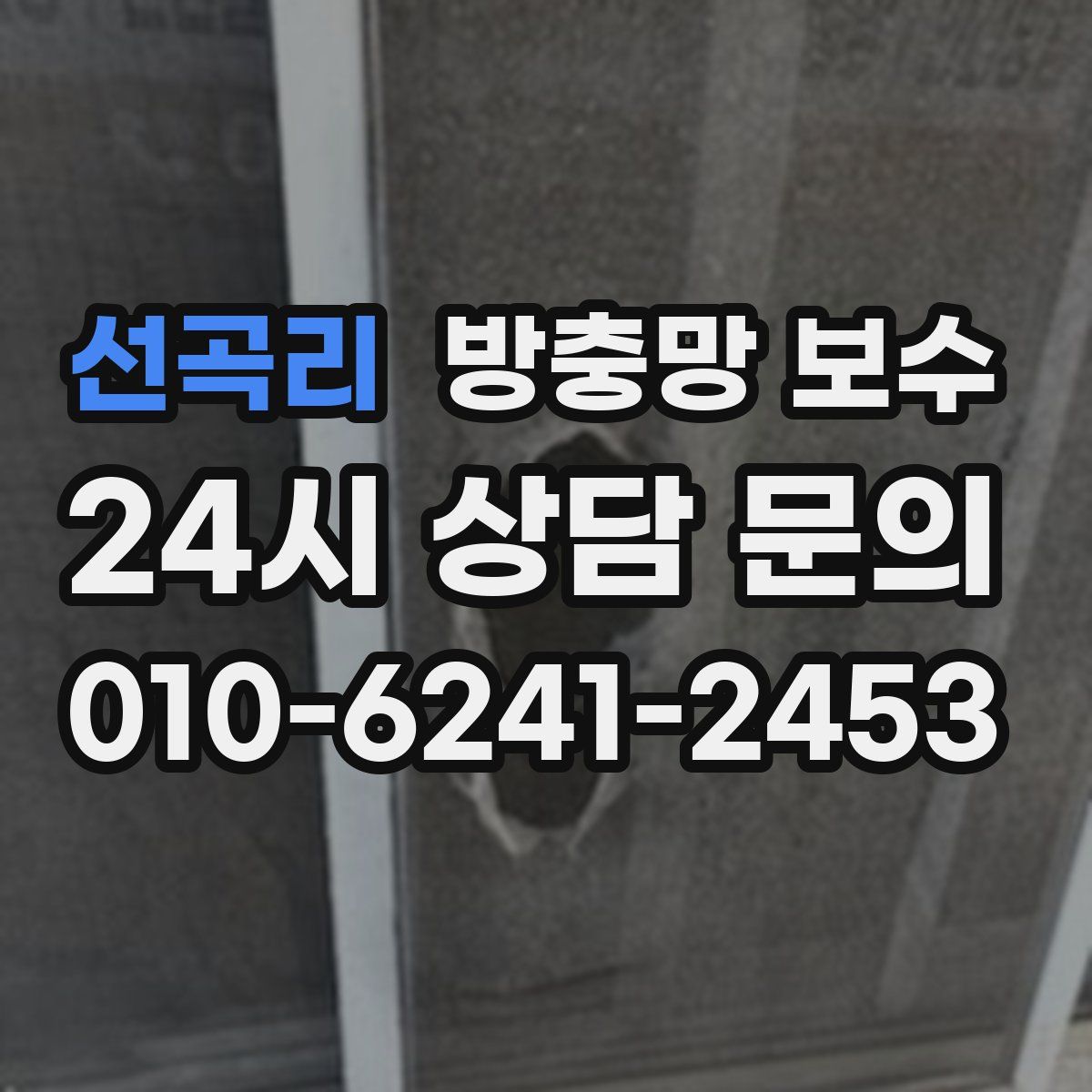 선곡리 방충망 보수