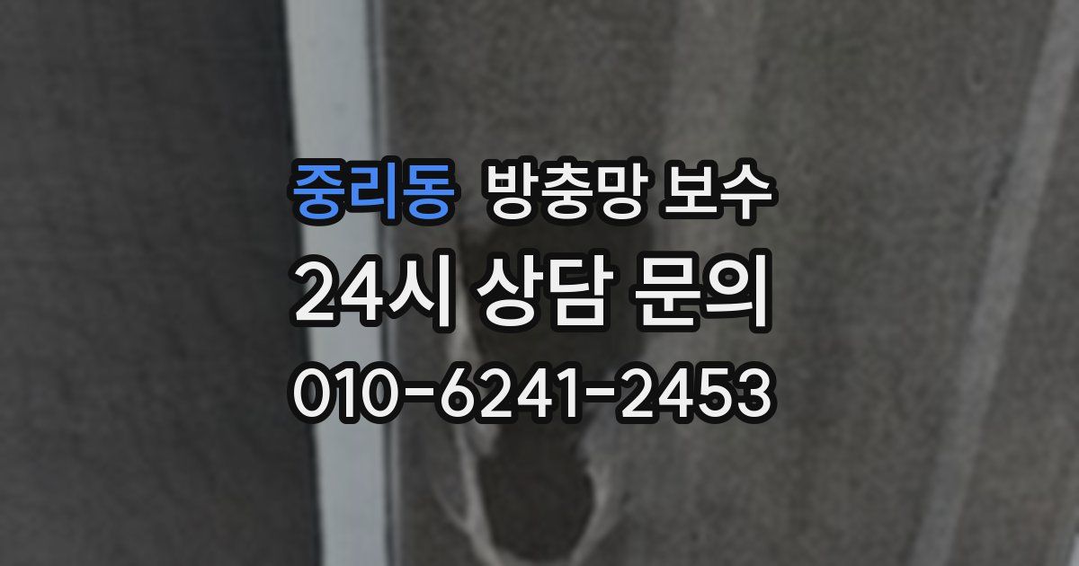 중리동 방충망 보수