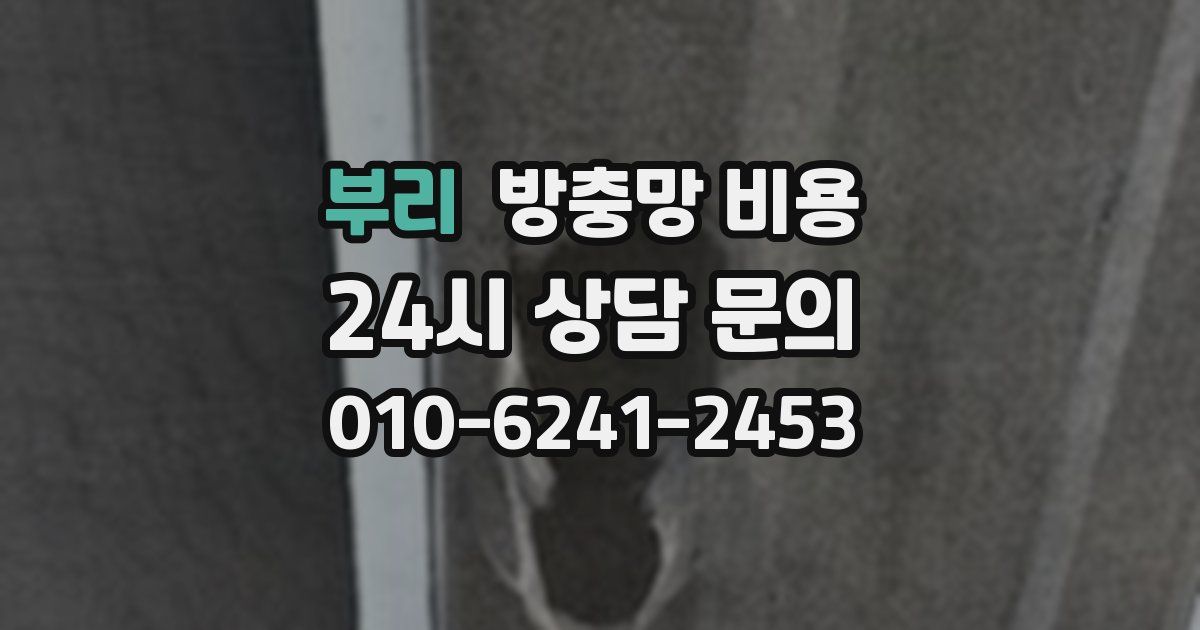 부리 방충망 비용