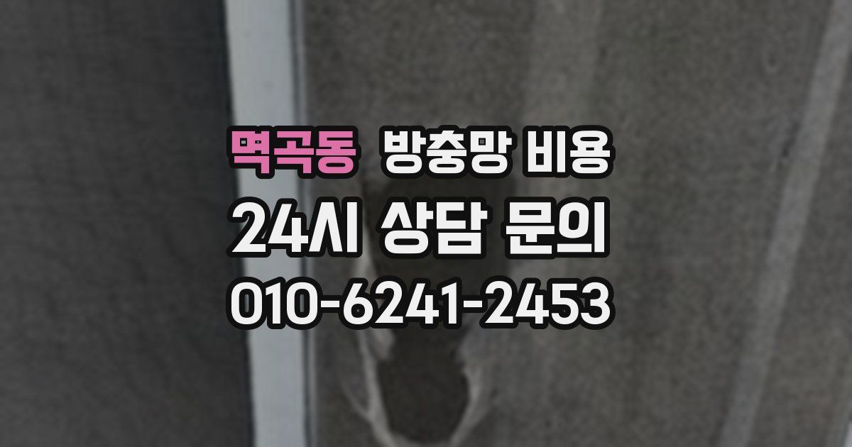 멱곡동 방충망 비용