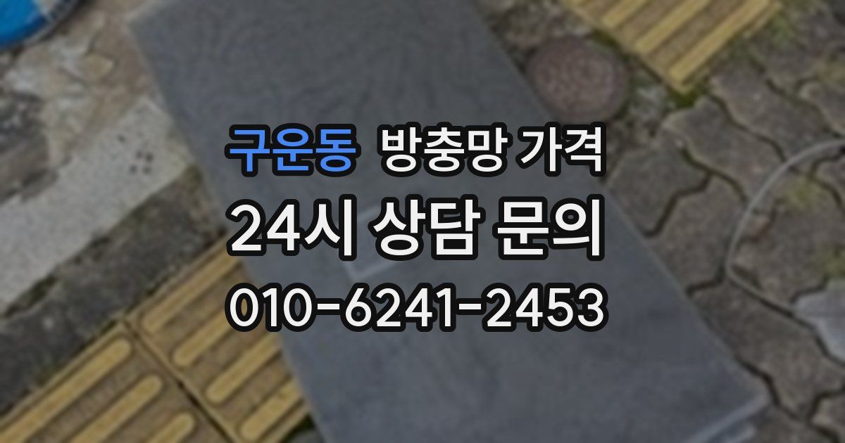 구운동 방충망 가격