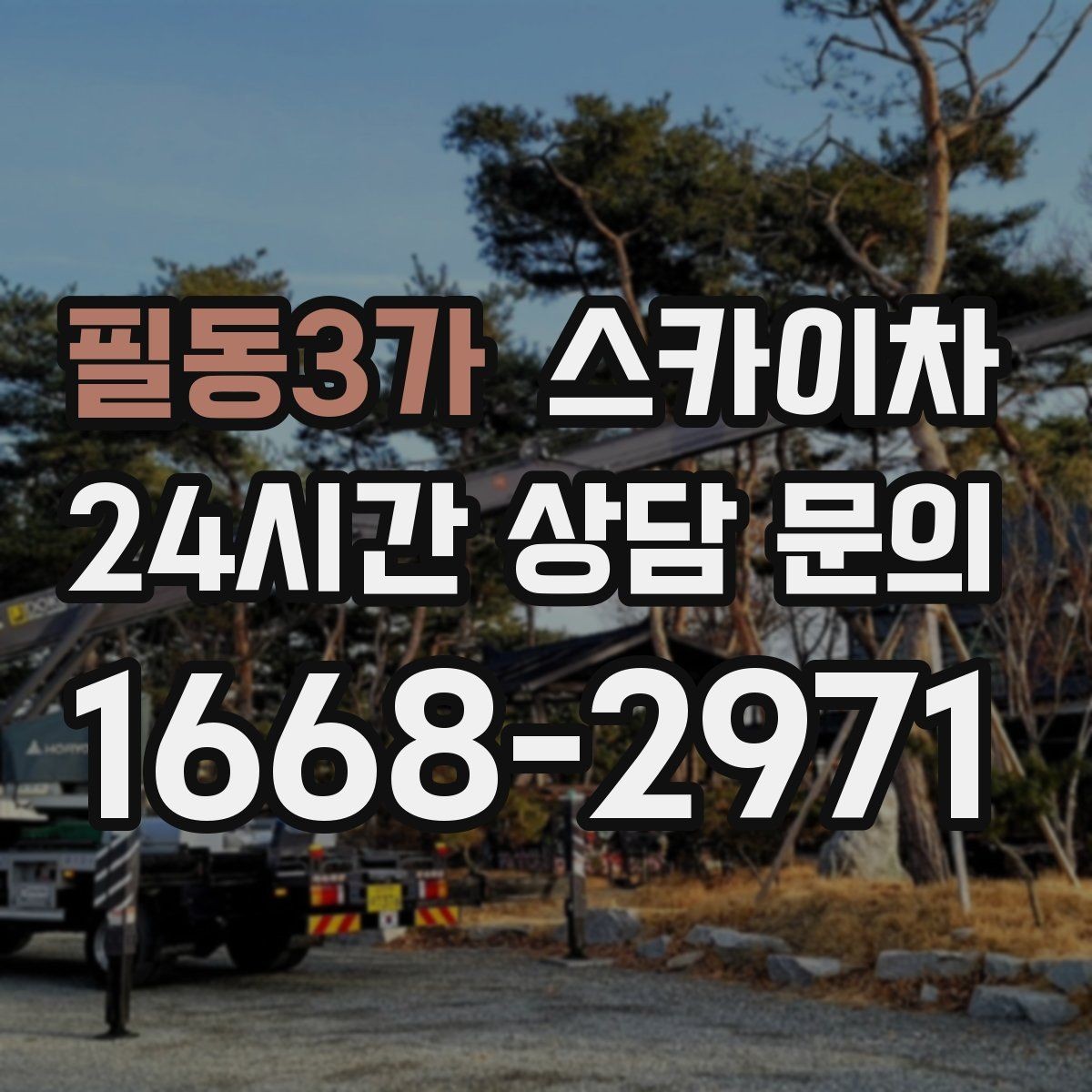필동3가 스카이차 차량 진입이 어려운 곳에서 대안은