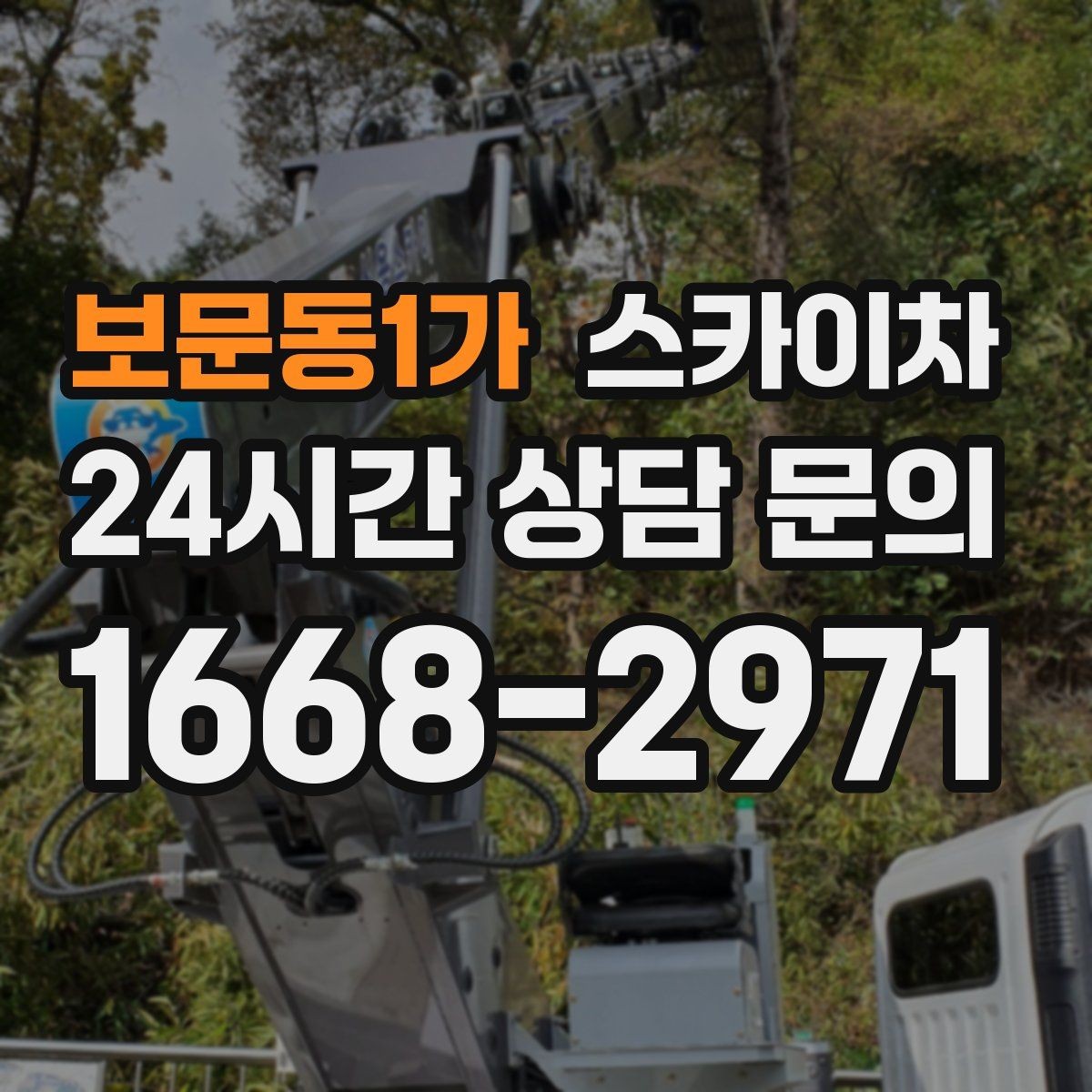 보문동1가 스카이차 통신선 정리 작업을 고소에서 진행하기