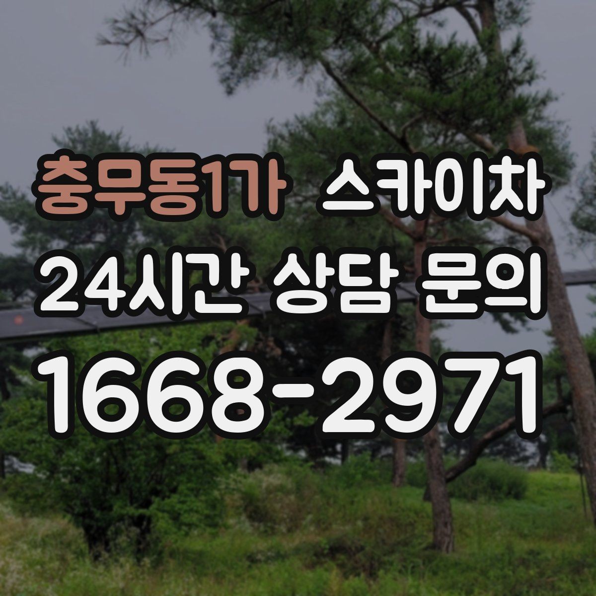 충무동1가 스카이차 CCTV 설치를 고소에서 진행할 때