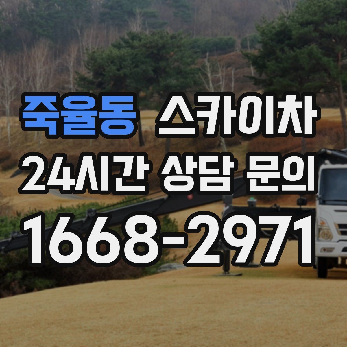 죽율동 스카이차 가로수 가지치기 작업 안전하게