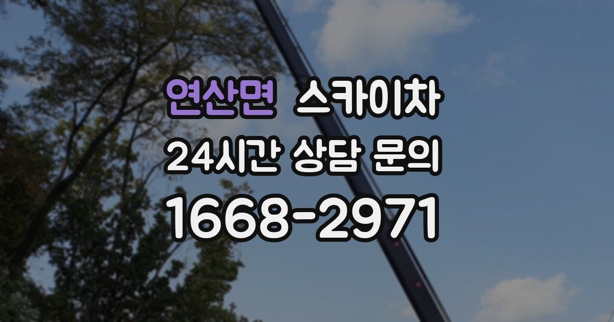 연산면 스카이차