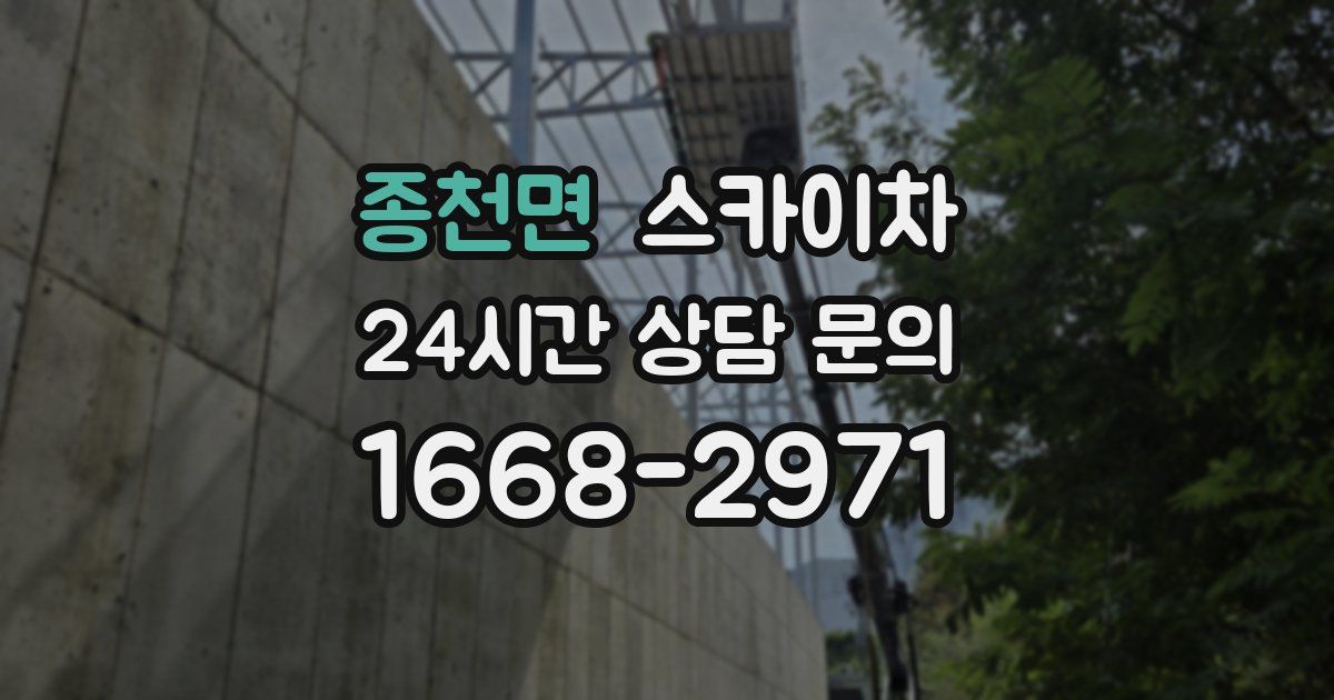 종천면 스카이차