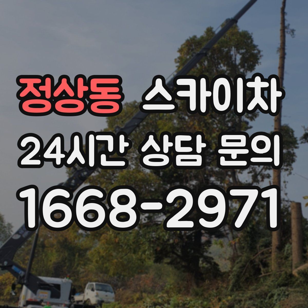 정상동 스카이차 건물 앞 전선이 많을 때 작업 주의사항