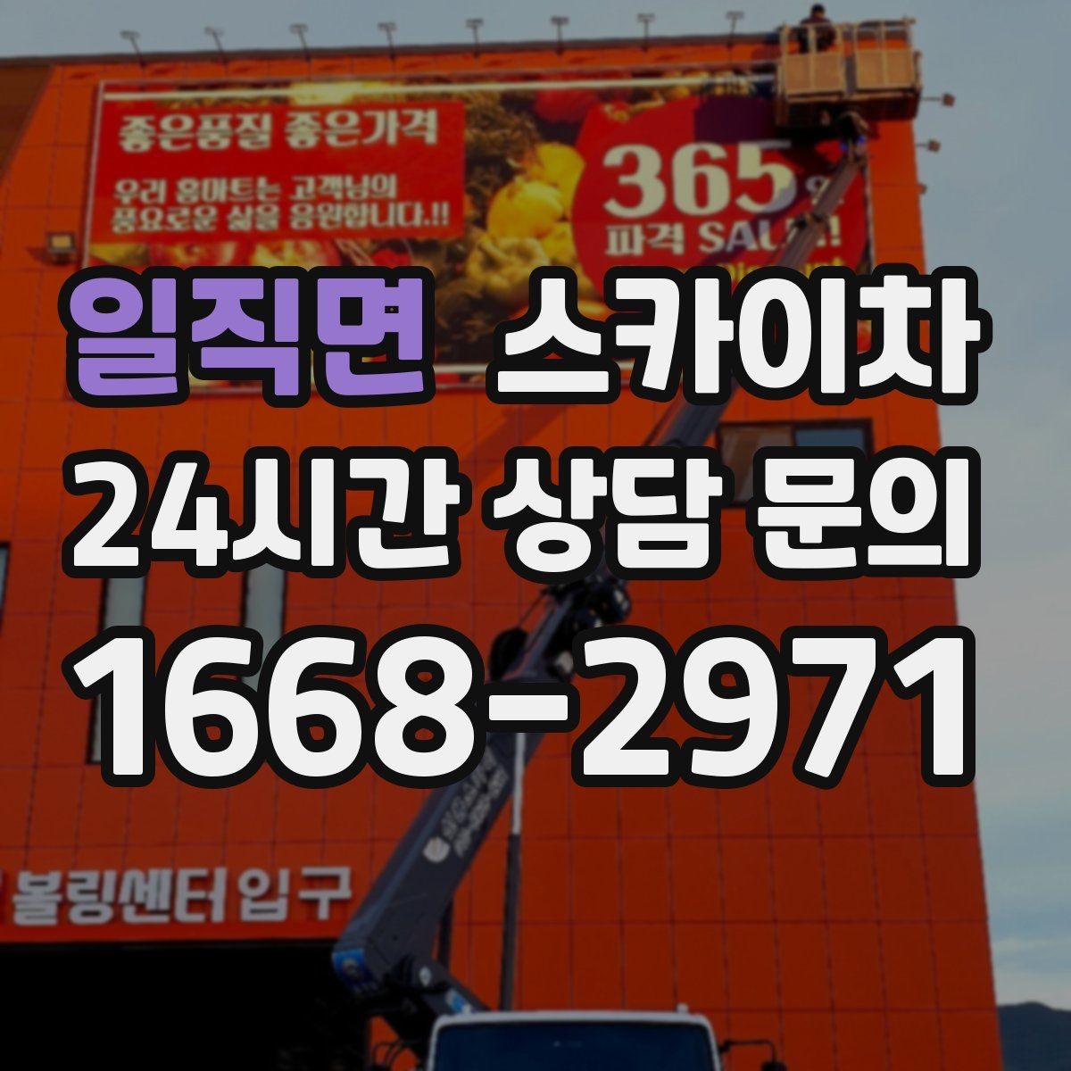 일직면 스카이차 당일 작업 가능 여부를 결정하는 기준