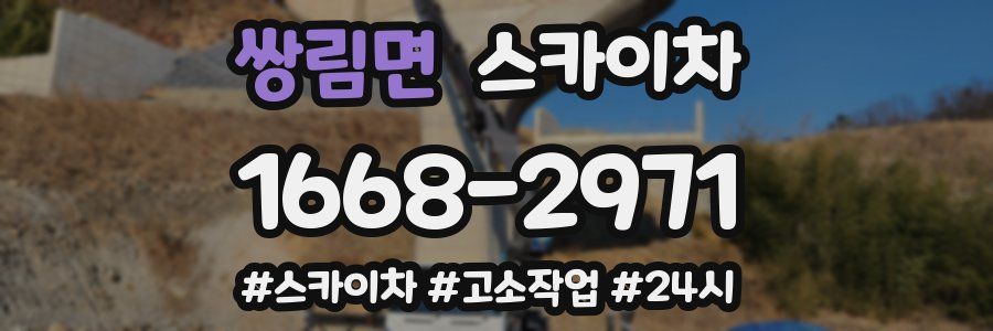 쌍림면 스카이차