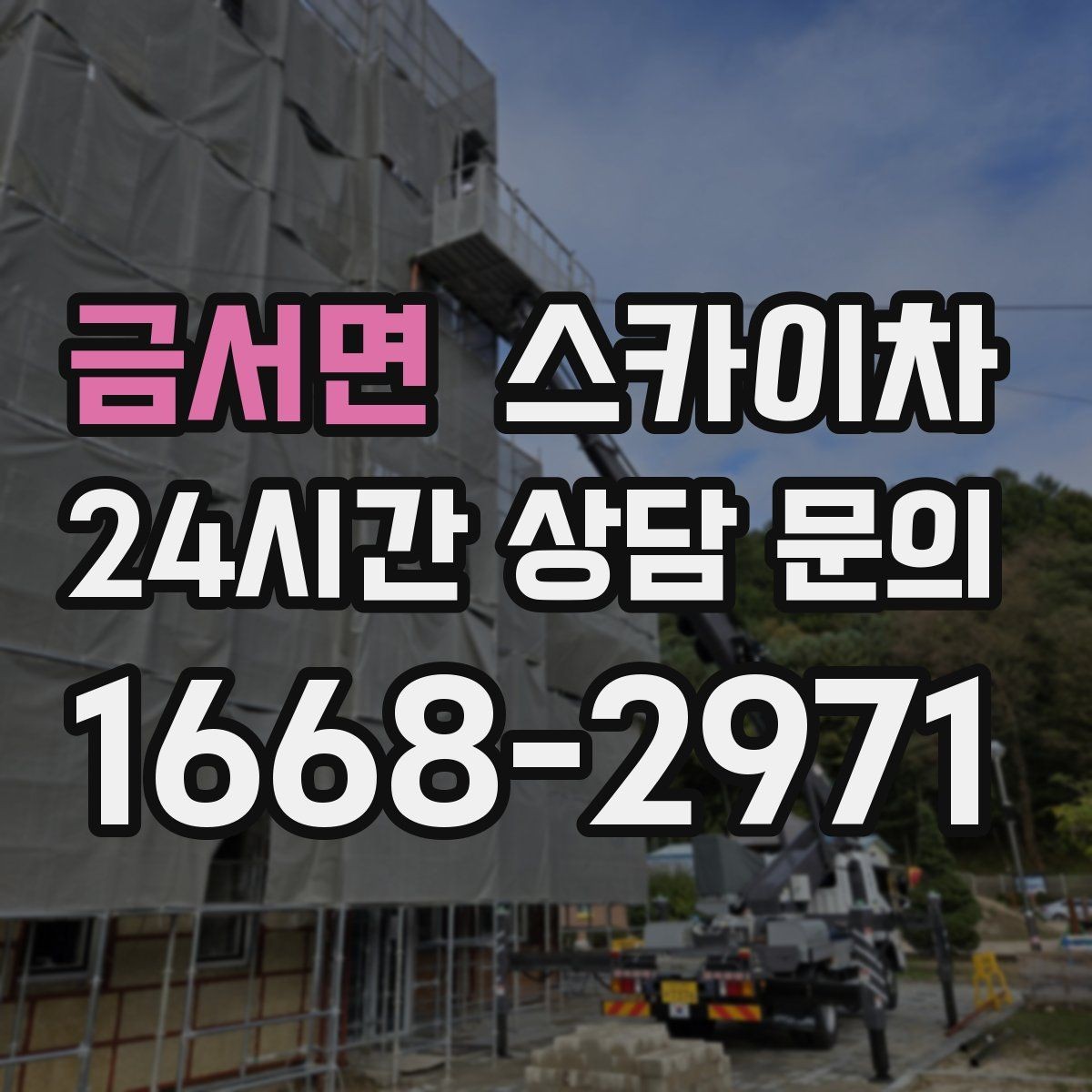 금서면 스카이차 나무 가지 전정 작업에 활용하는 방법