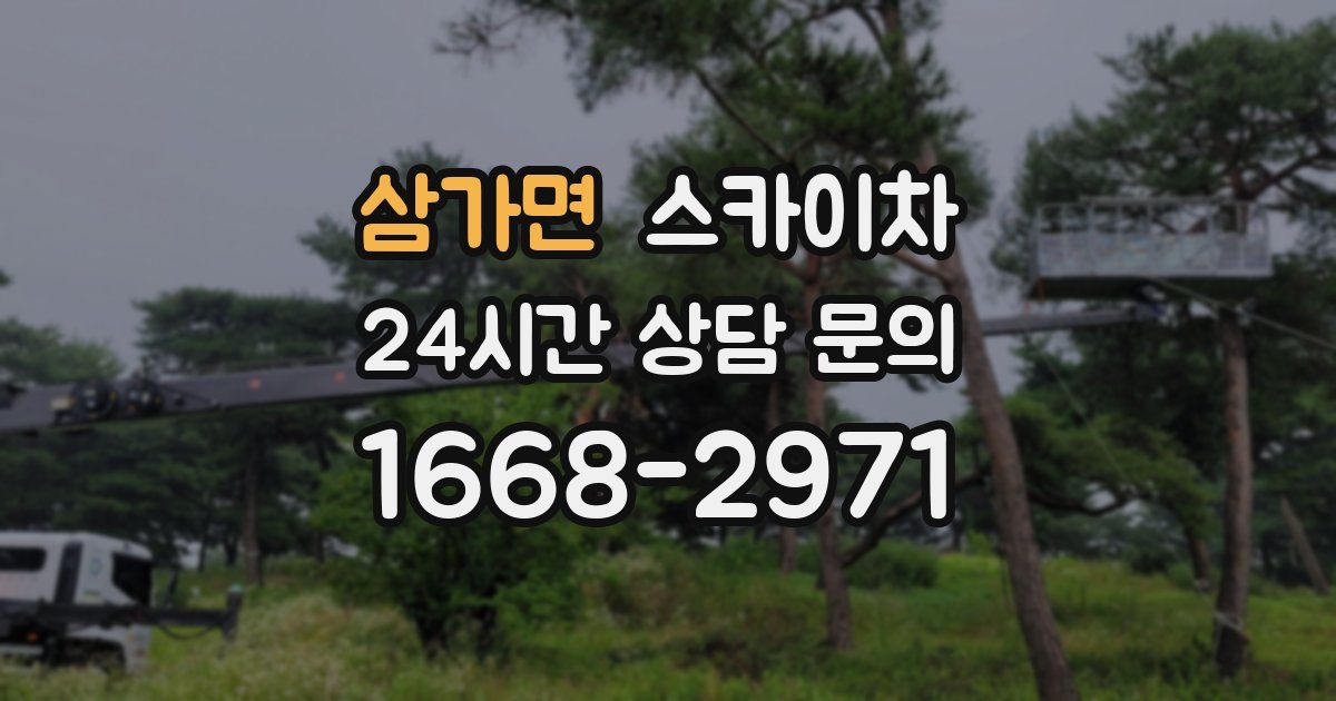 삼가면 스카이차