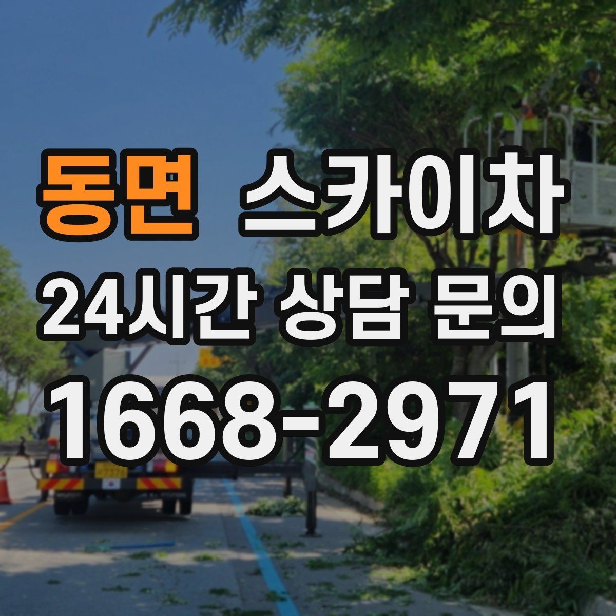 동면 스카이차 외부 조명 교체로 야간 시야 개선