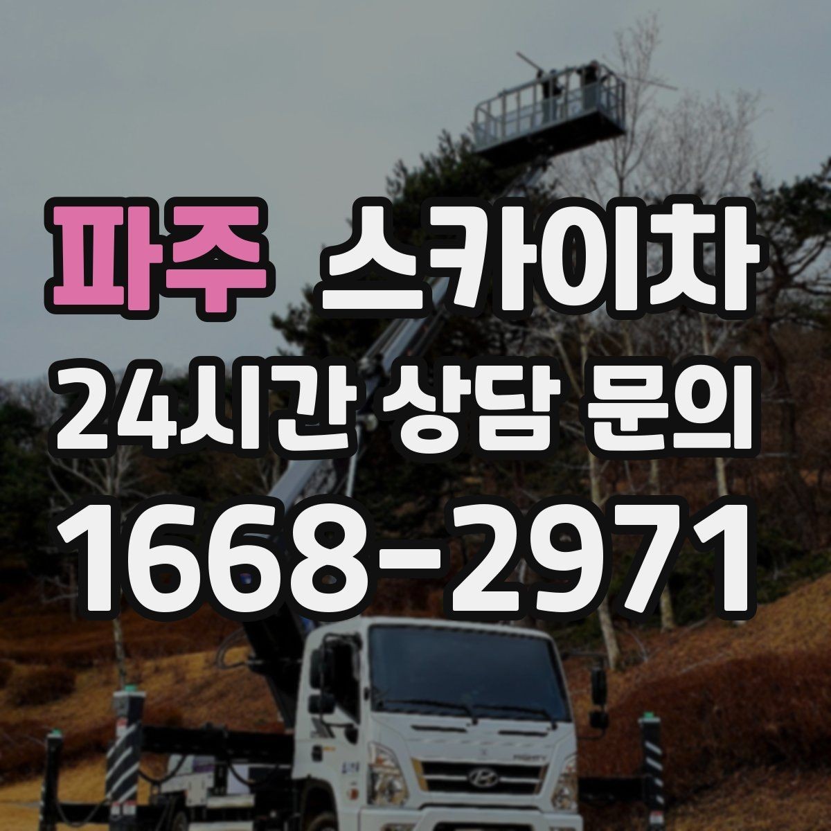 파주 스카이차 급한 간판 수리도 일정 맞춰 진행