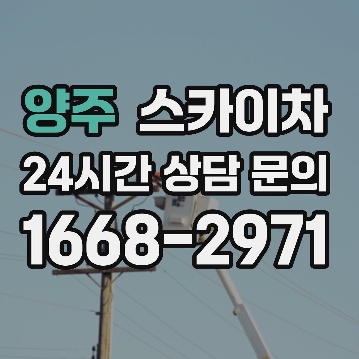 양주 스카이차 간판 조명 교체로 야간 시인성 높이기