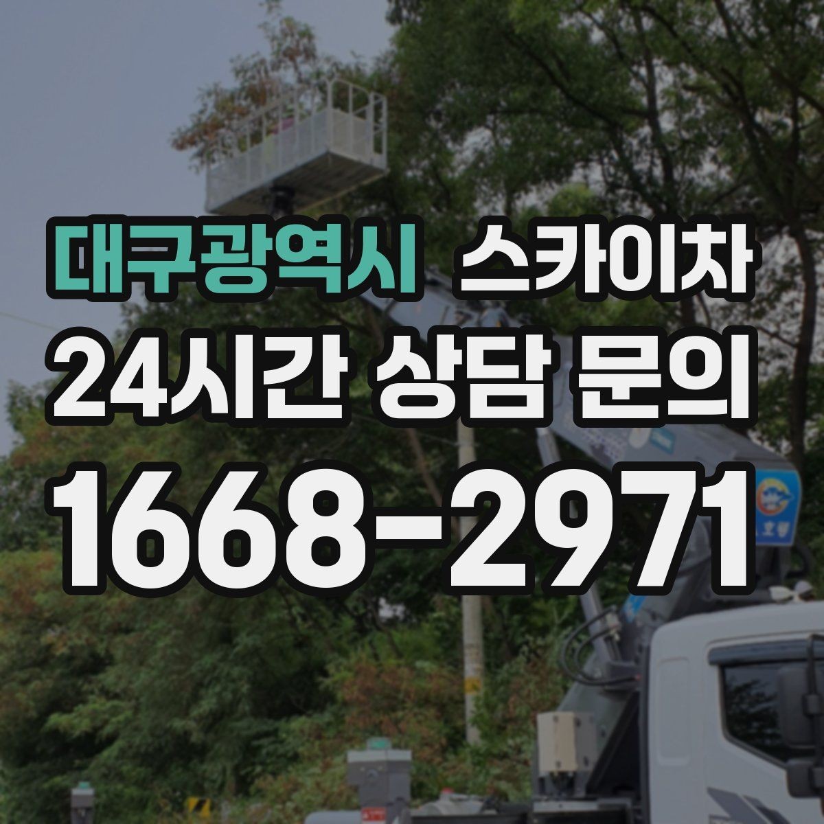 대구광역시 스카이차 높이와 작업 시간에 따른 비용 기준