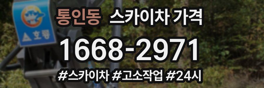 통인동 스카이차 가격