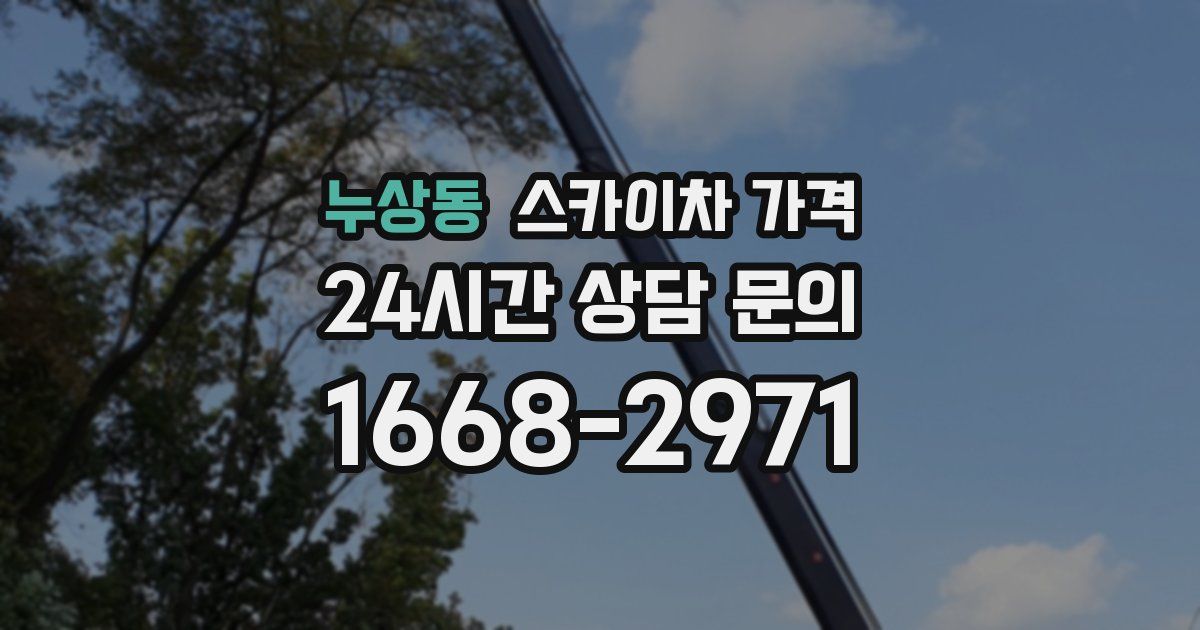 누상동 스카이차 가격