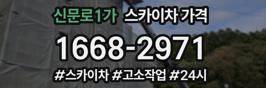 신문로1가 스카이차 가격