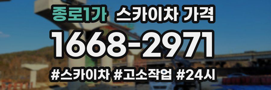 종로1가 스카이차 가격