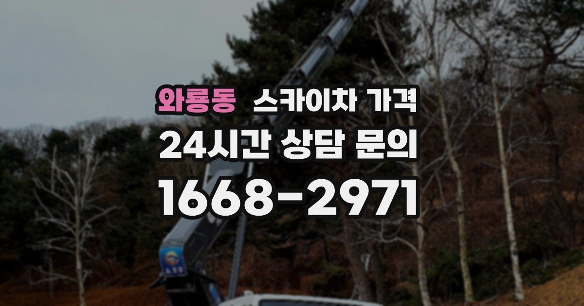 와룡동 스카이차 가격