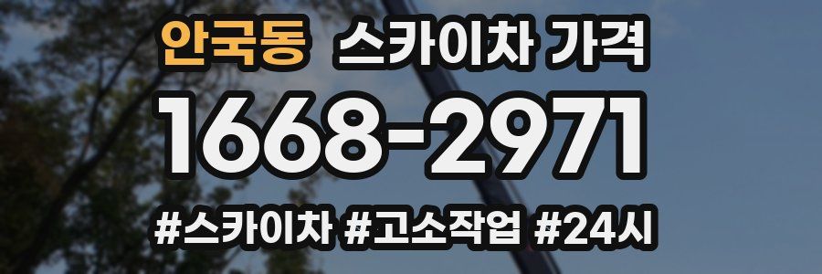 안국동 스카이차 가격