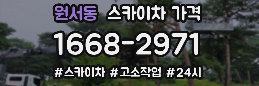 원서동 스카이차 가격