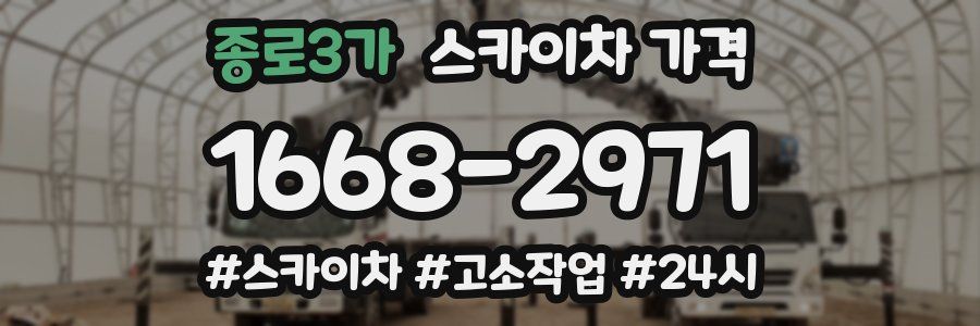 종로3가 스카이차 가격