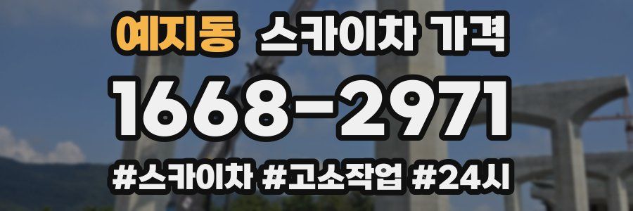 예지동 스카이차 가격