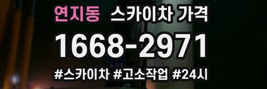 연지동 스카이차 가격