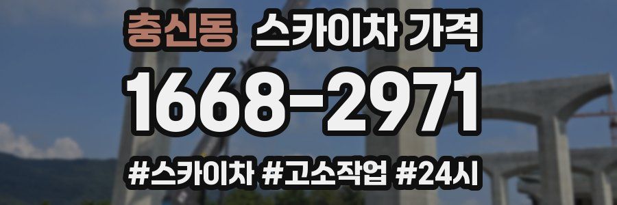 충신동 스카이차 가격