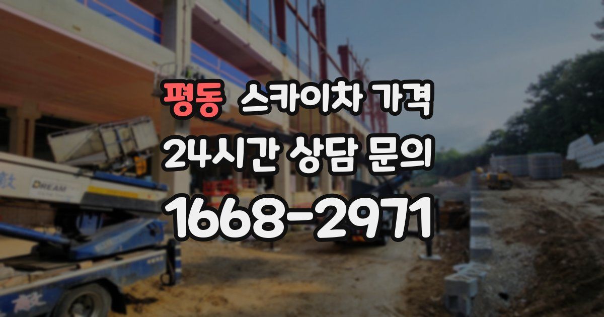 평동 스카이차 가격