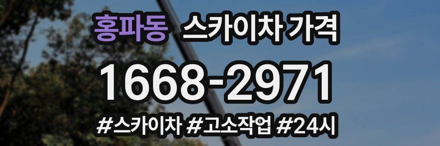 홍파동 스카이차 가격
