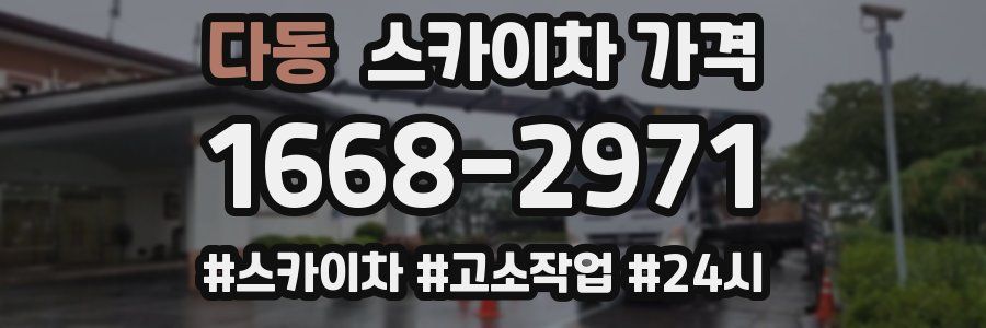 다동 스카이차 가격