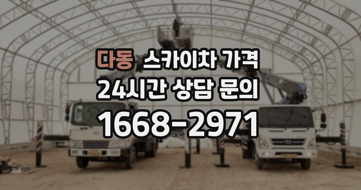 다동 스카이차 가격