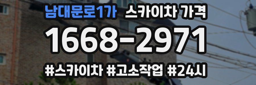 남대문로1가 스카이차 가격