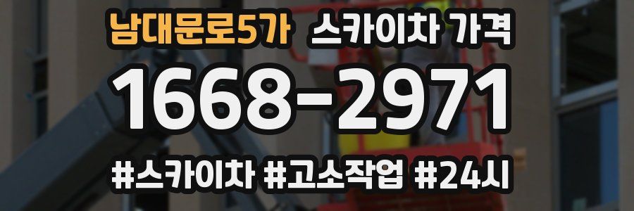 남대문로5가 스카이차 가격