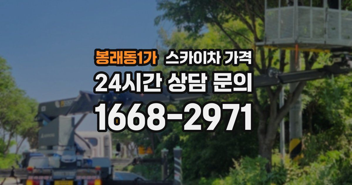 봉래동1가 스카이차 가격