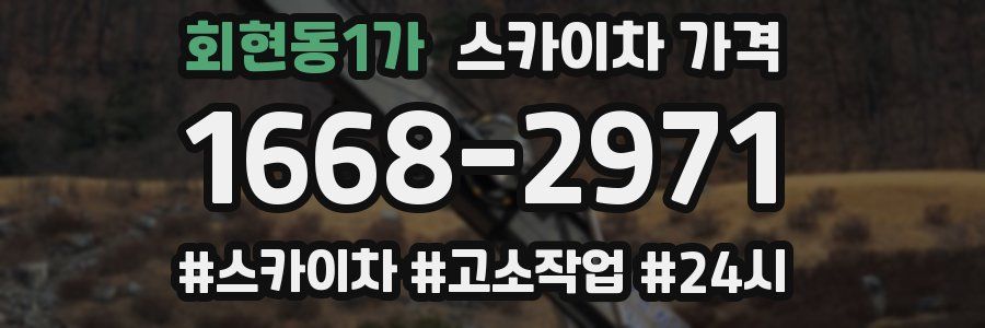 회현동1가 스카이차 가격