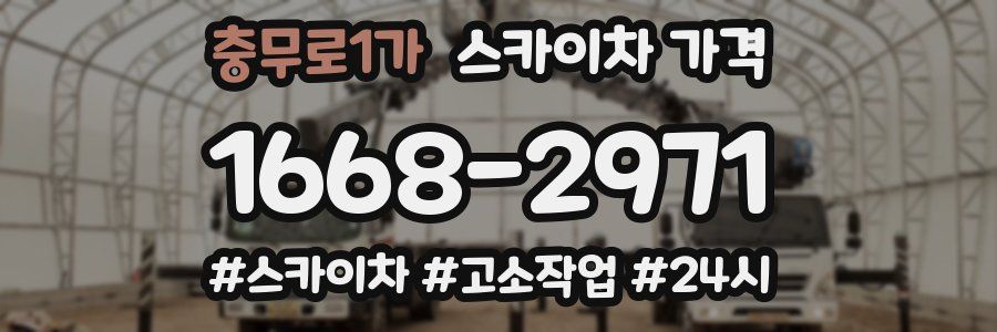 충무로1가 스카이차 가격