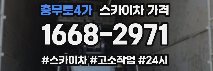 충무로4가 스카이차 가격