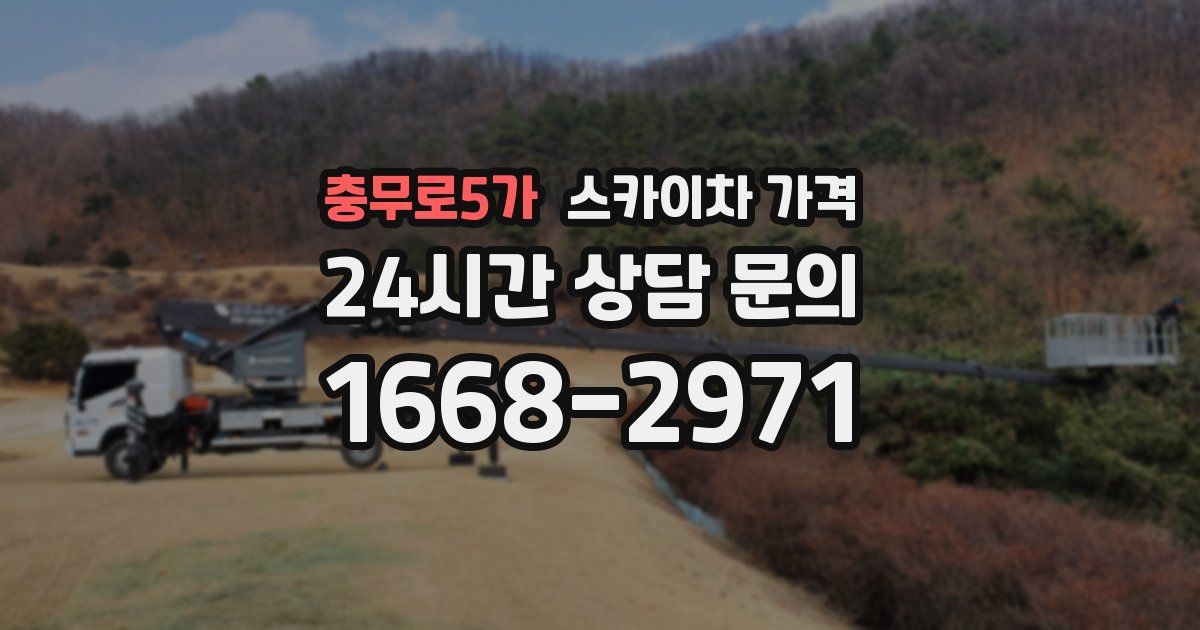 충무로5가 스카이차 가격