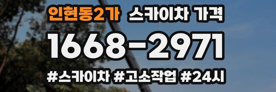 인현동2가 스카이차 가격
