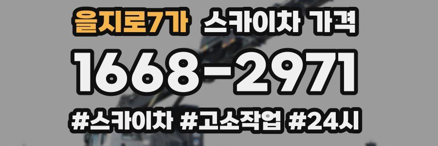 을지로7가 스카이차 가격