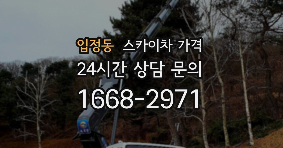 입정동 스카이차 가격