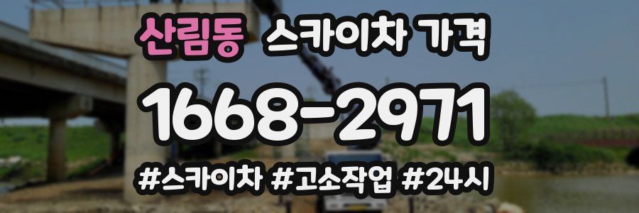 산림동 스카이차 가격