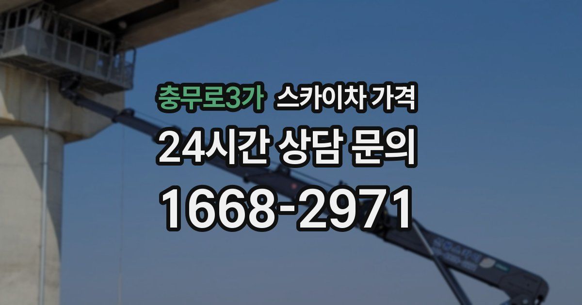 충무로3가 스카이차 가격